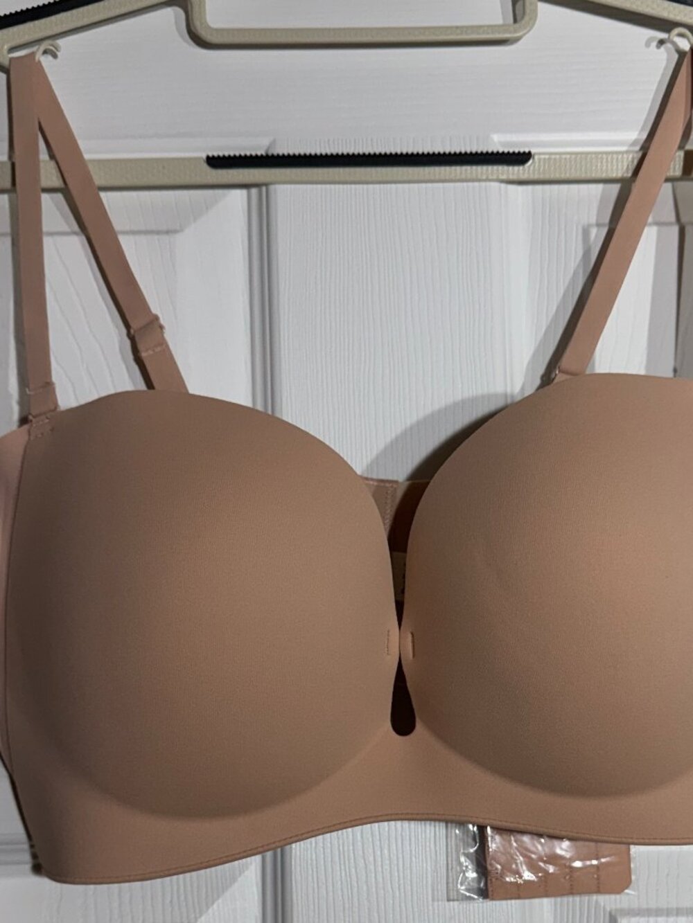 Popilush Wireless Strapless Push-Up Bra Beige Nude 3XL NWT